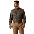 ARIAT MENS REBAR FLANNEL DURASTRETCH WORK SHIRT